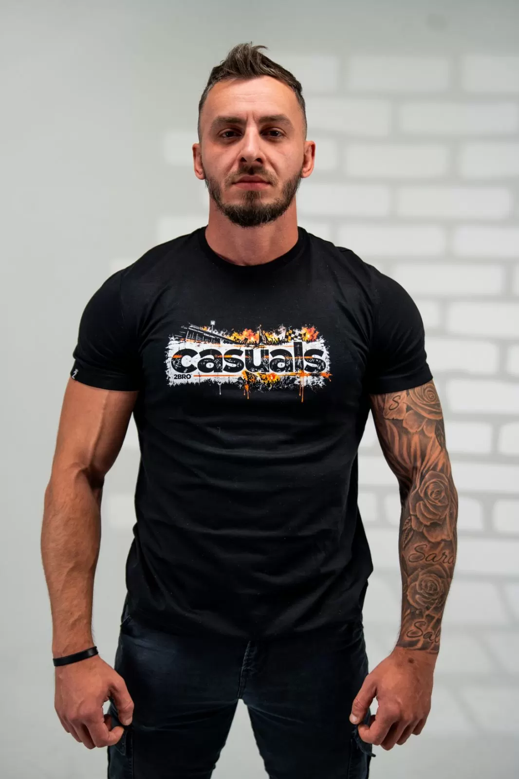 CASUALS - 2BRO - MAJICA - BLACK