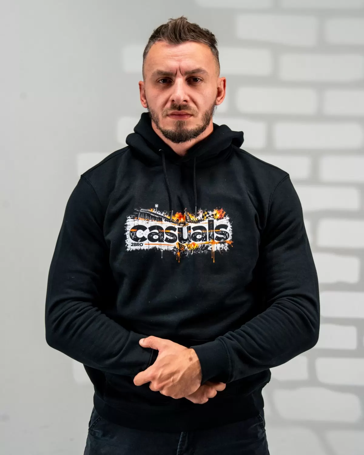 CASUALS - 2BRO - HOODIE - BLACK - 6