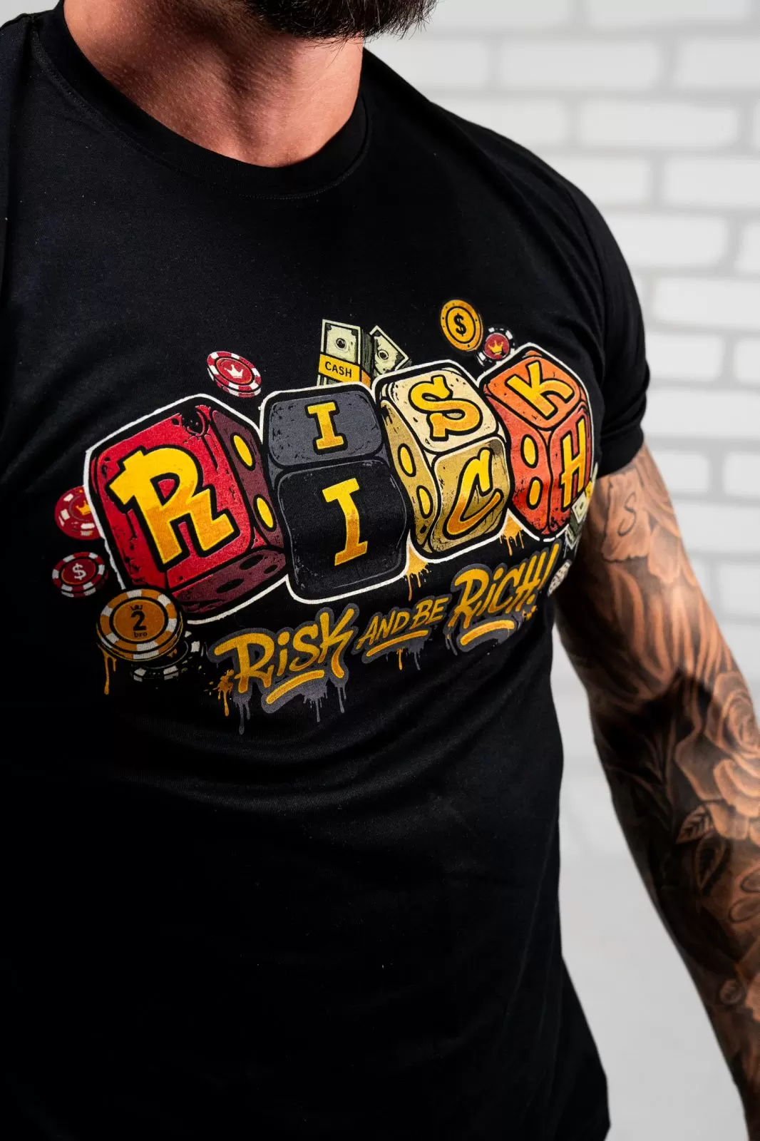 RISK & RICH - 2BRO - MAJICA - BLACK