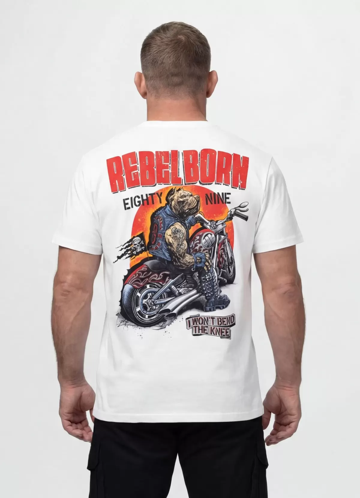 REBEL BORN - PITBULL - MAJICA - WHITE - 7