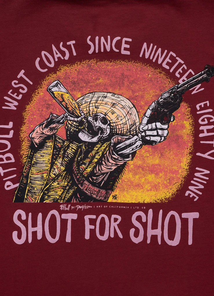 Pitbull - SHOT FOR SHOT - Burgundy - Majica - 8