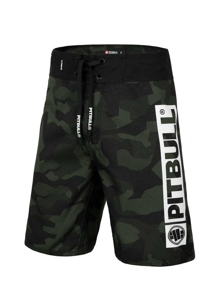 Pitbull - HILLTOP - BLACK/OLIVE - Kupaći Šorc