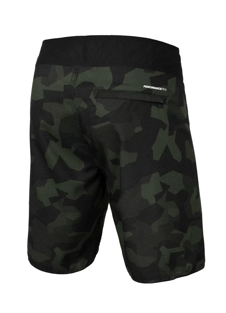 Pitbull - HILLTOP - BLACK/OLIVE - Kupaći Šorc - 5