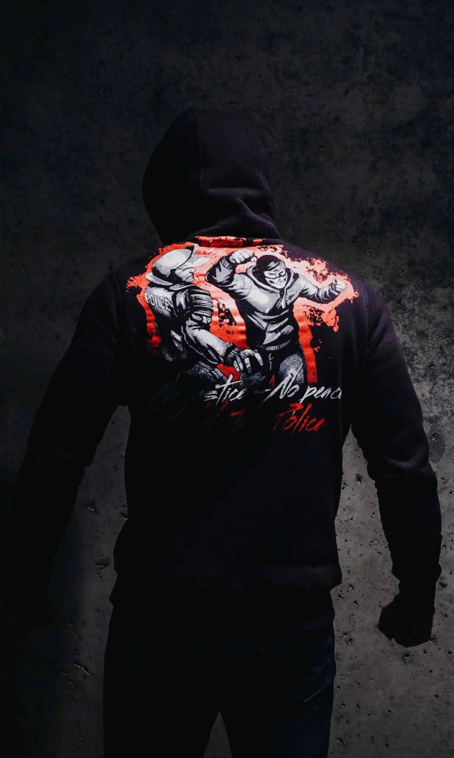 PG WEAR - No Justice - No Peace - BLACK - DUKSERICA (Mask) - 6