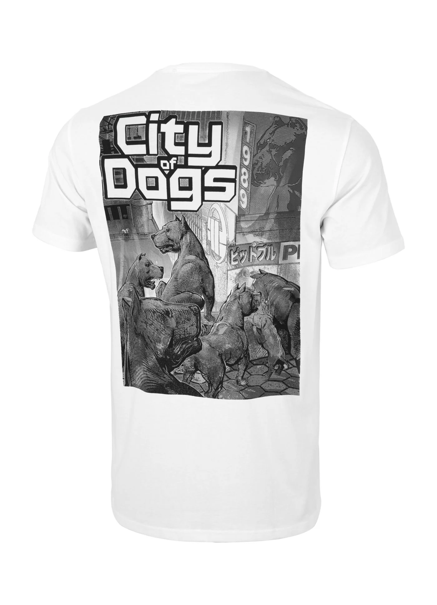 Pitbull - CITY OF DOGS - WHITE - Majica