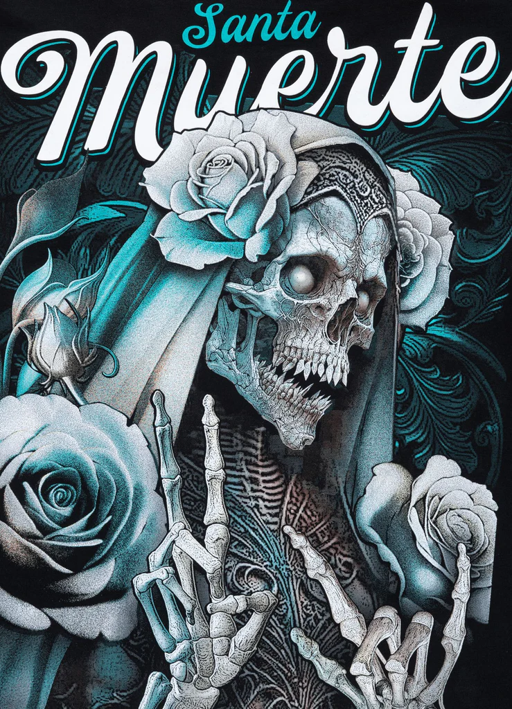 Pitbull - SANTA MUERTE 24 - BLACK - Majica - 6