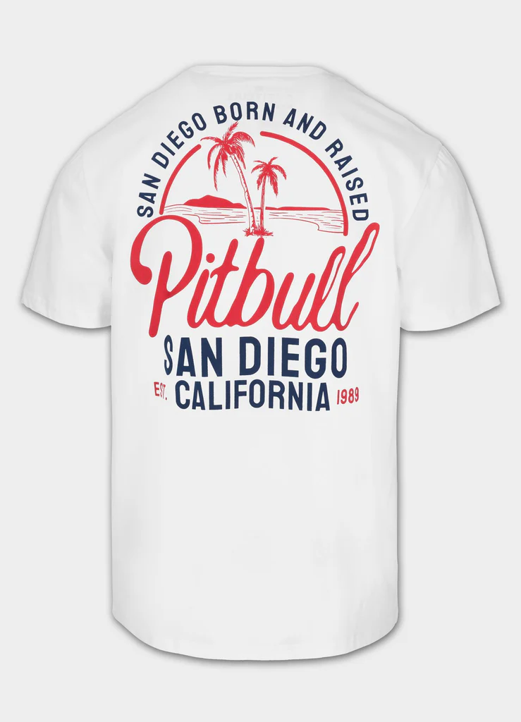 Pitbull - SAN DIEGO BORN - WHITE - Majica - 3