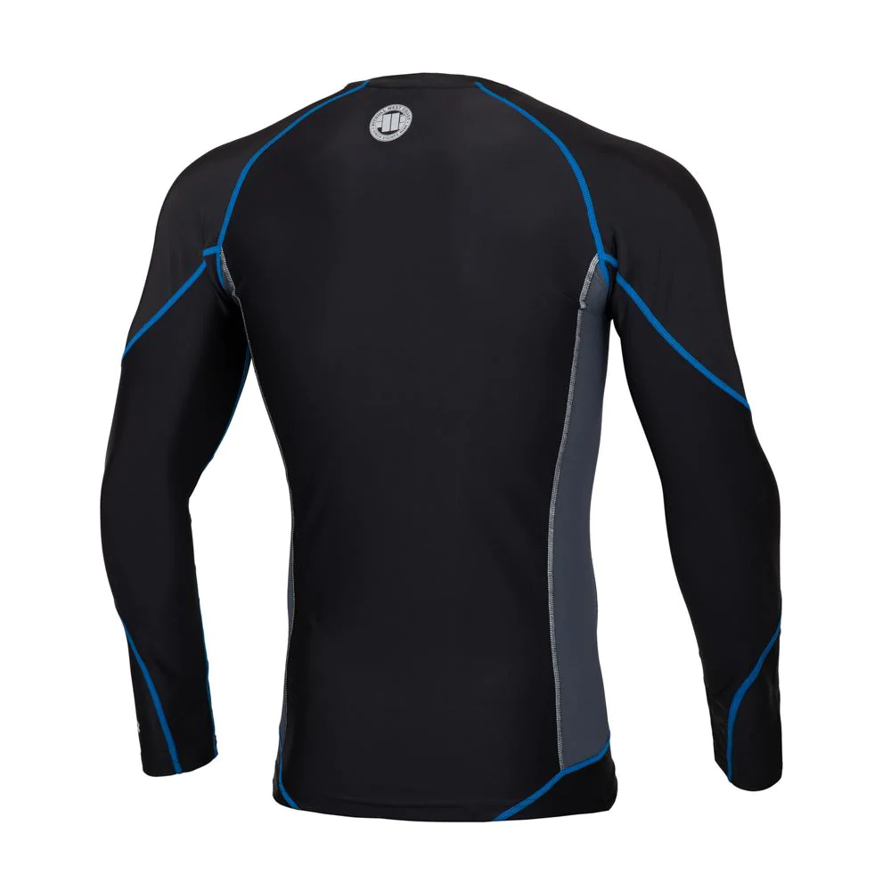 Pitbull - Compression PRO PLUS BLUE - BLACK - Rashguard - 2
