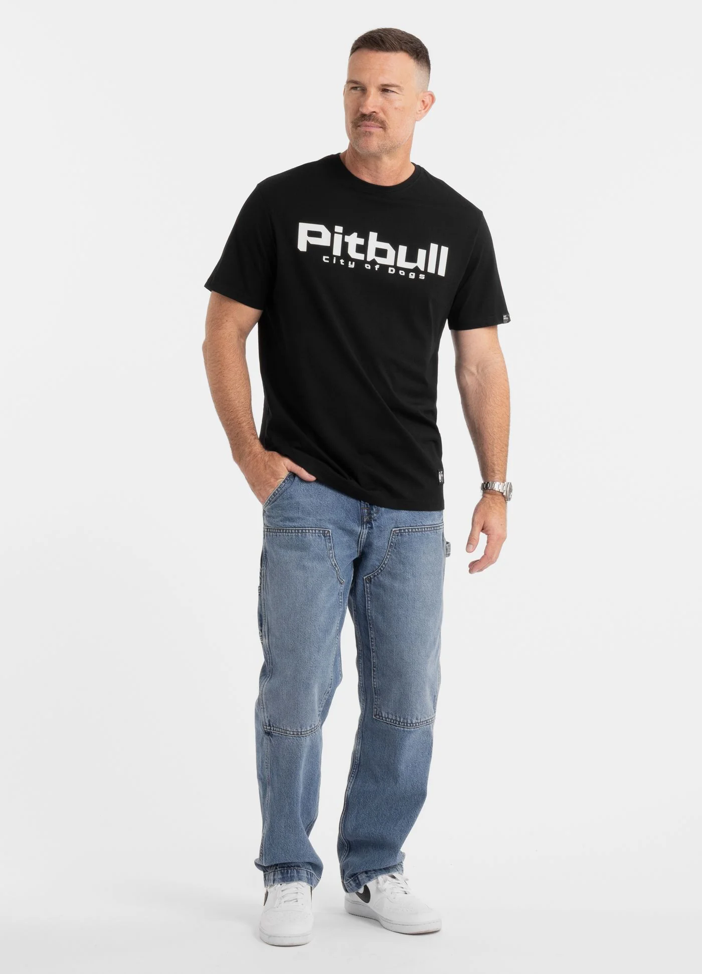 Pitbull - CITY OF DOGS - BLACK - Majica - 2