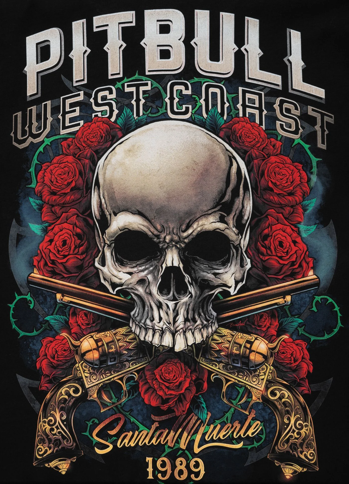 Pitbull - SANTA MUERTE - BLACK - Majica - 9