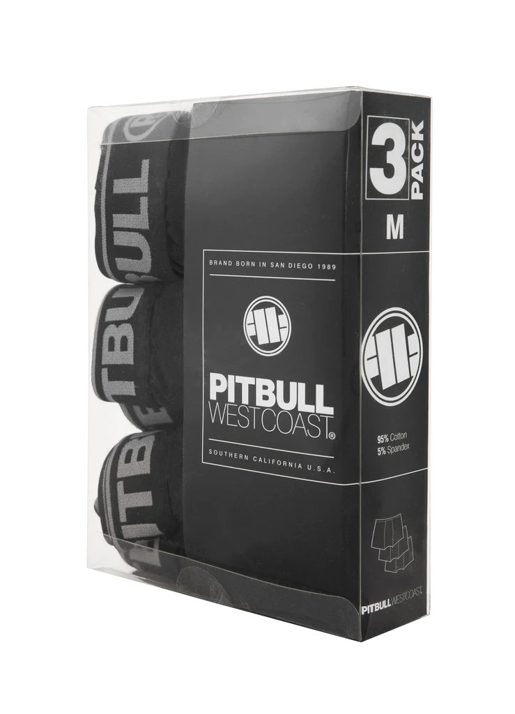 Pitbull | Boxer Shorts VI 3pack | Black | Bokserice
