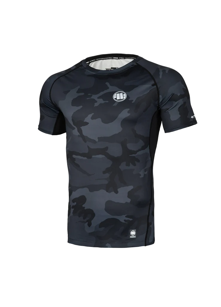 Pitbull | SMALL LOGO | Black Camo | Rashguard
