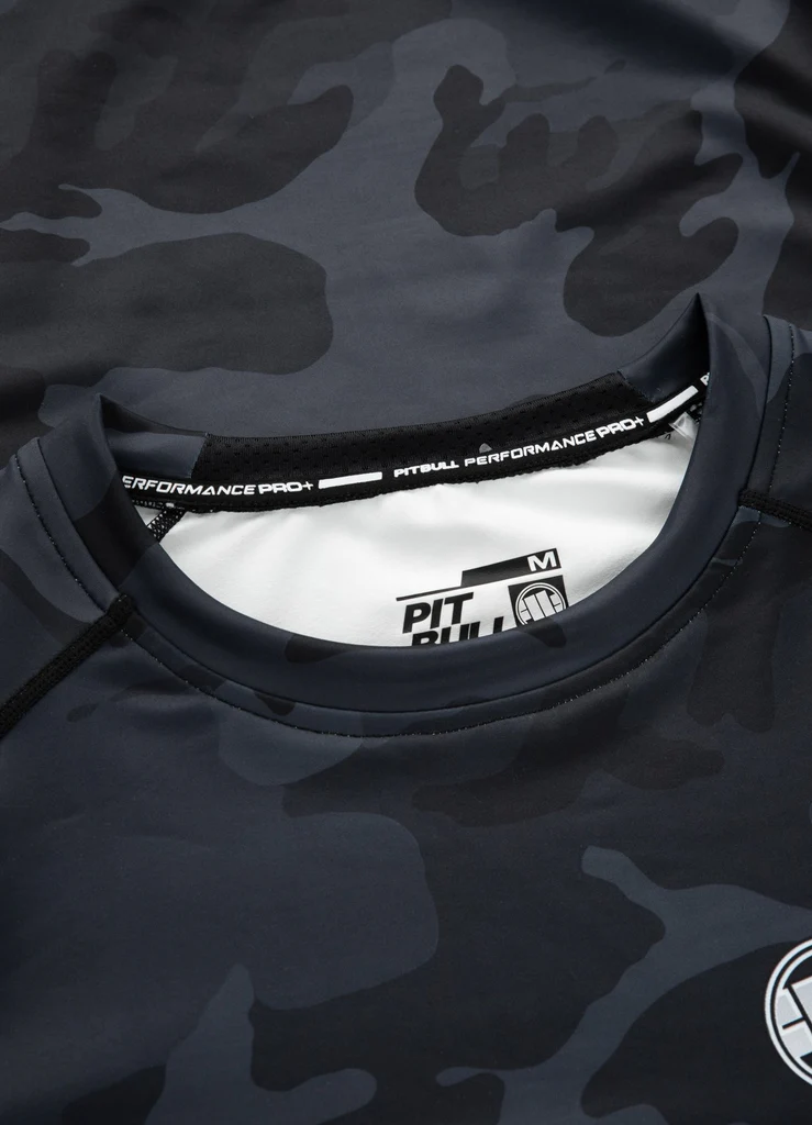 Pitbull | SMALL LOGO | Black Camo | Rashguard
