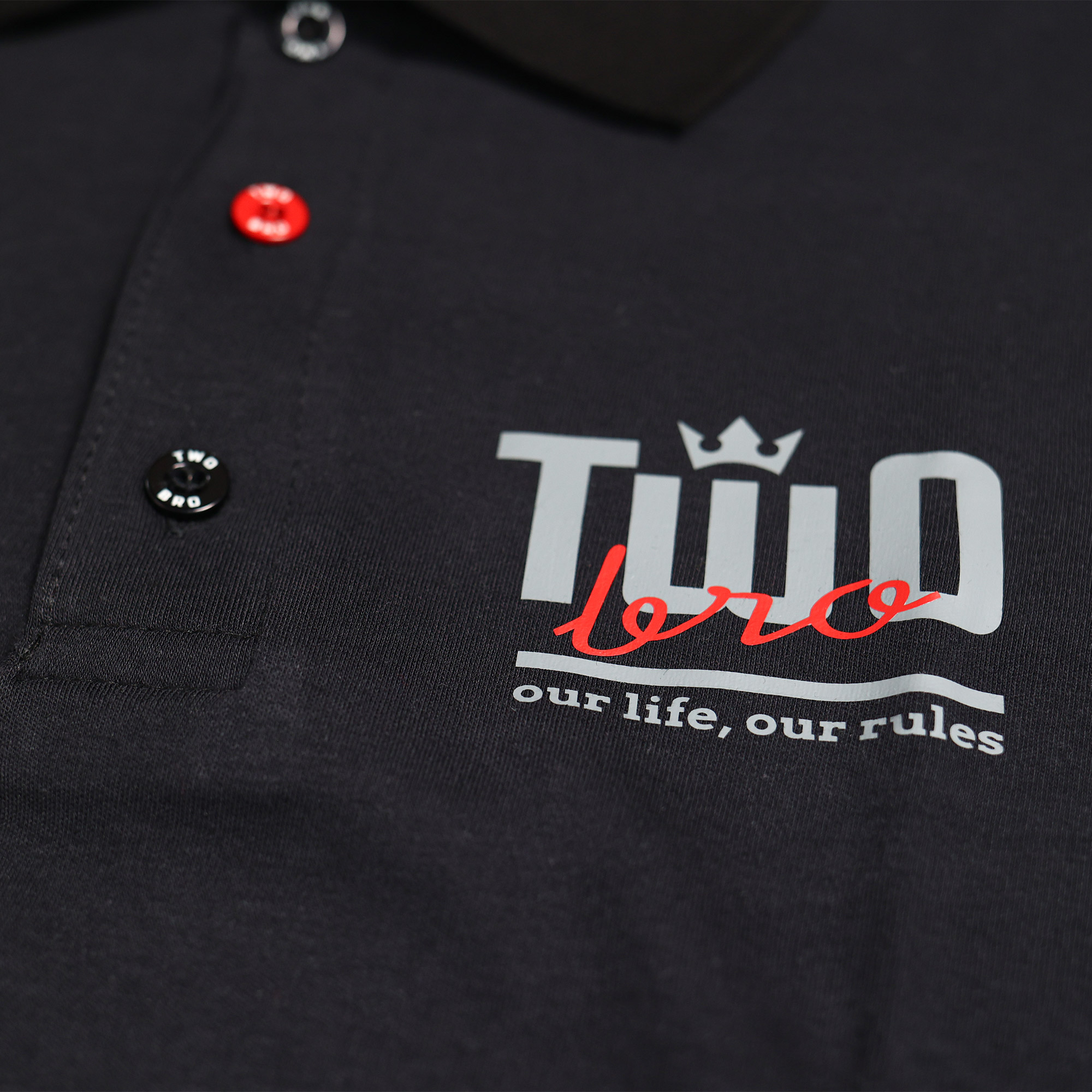 2bro | TWO | BLACK - r.b. | Polo Majica