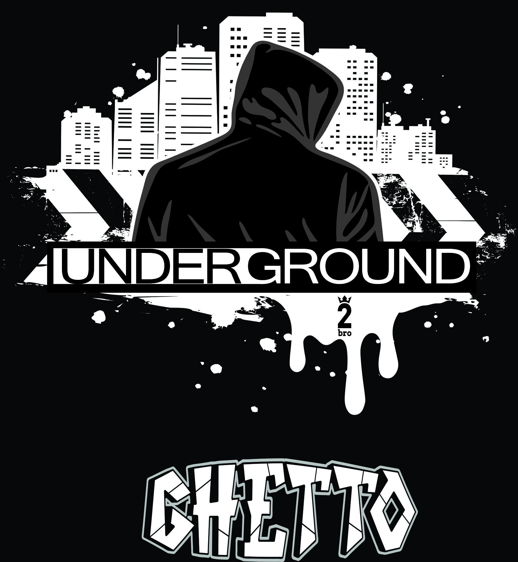 2bro | GHETTO | BLACK | Majica