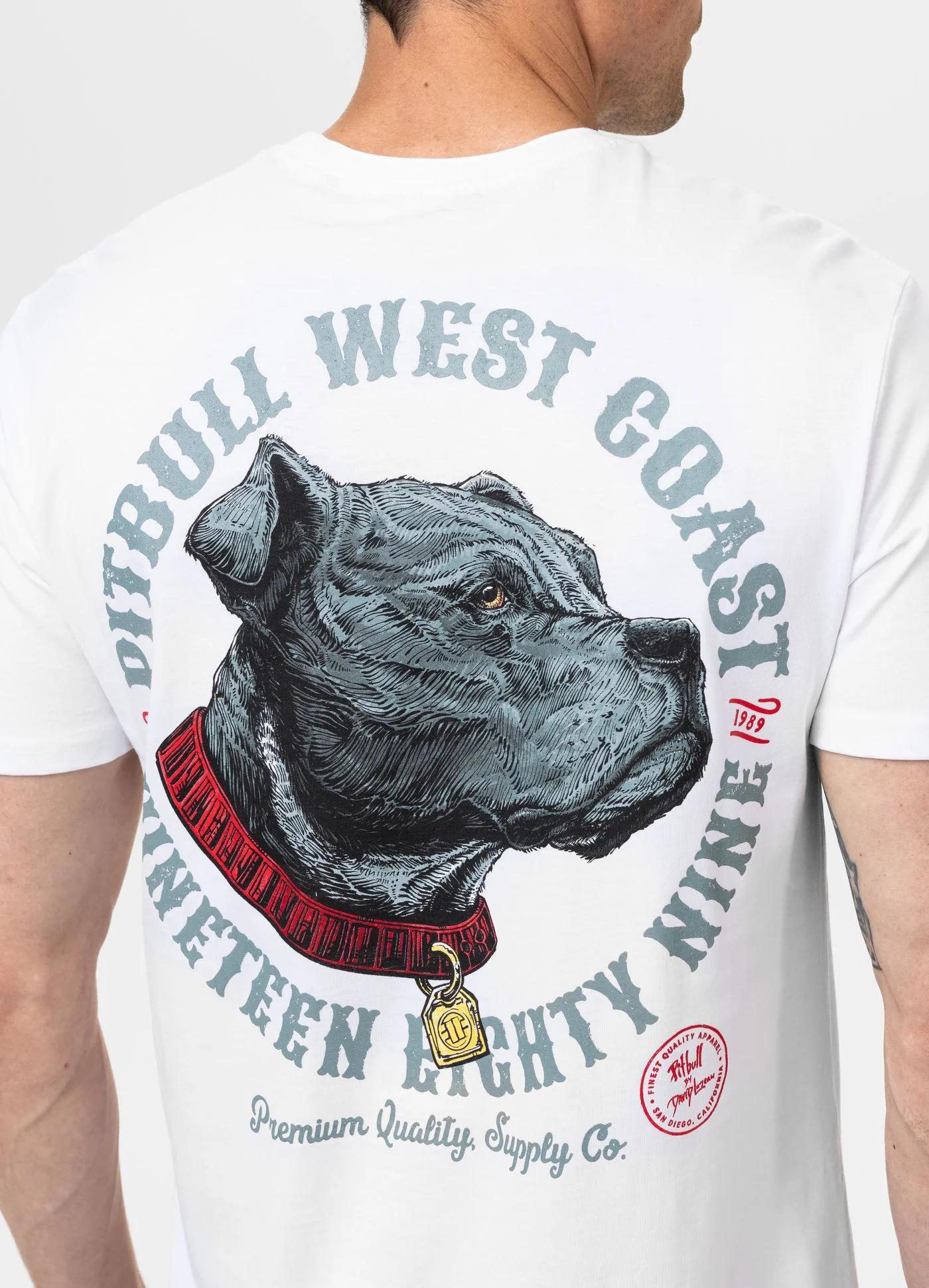 Pitbull | STRENGTH & RESPECT | WHITE | Majica