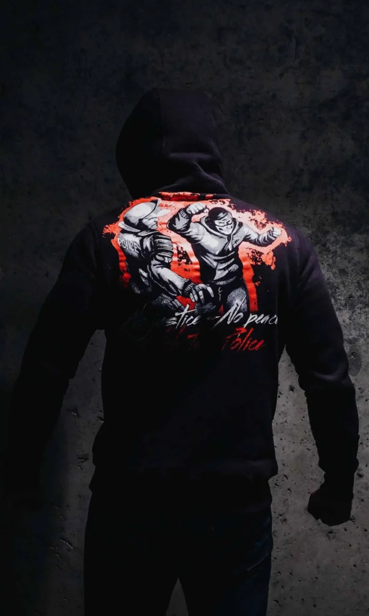 PG WEAR | No Justice – No Peace | BLACK | DUKSERICA (Mask)