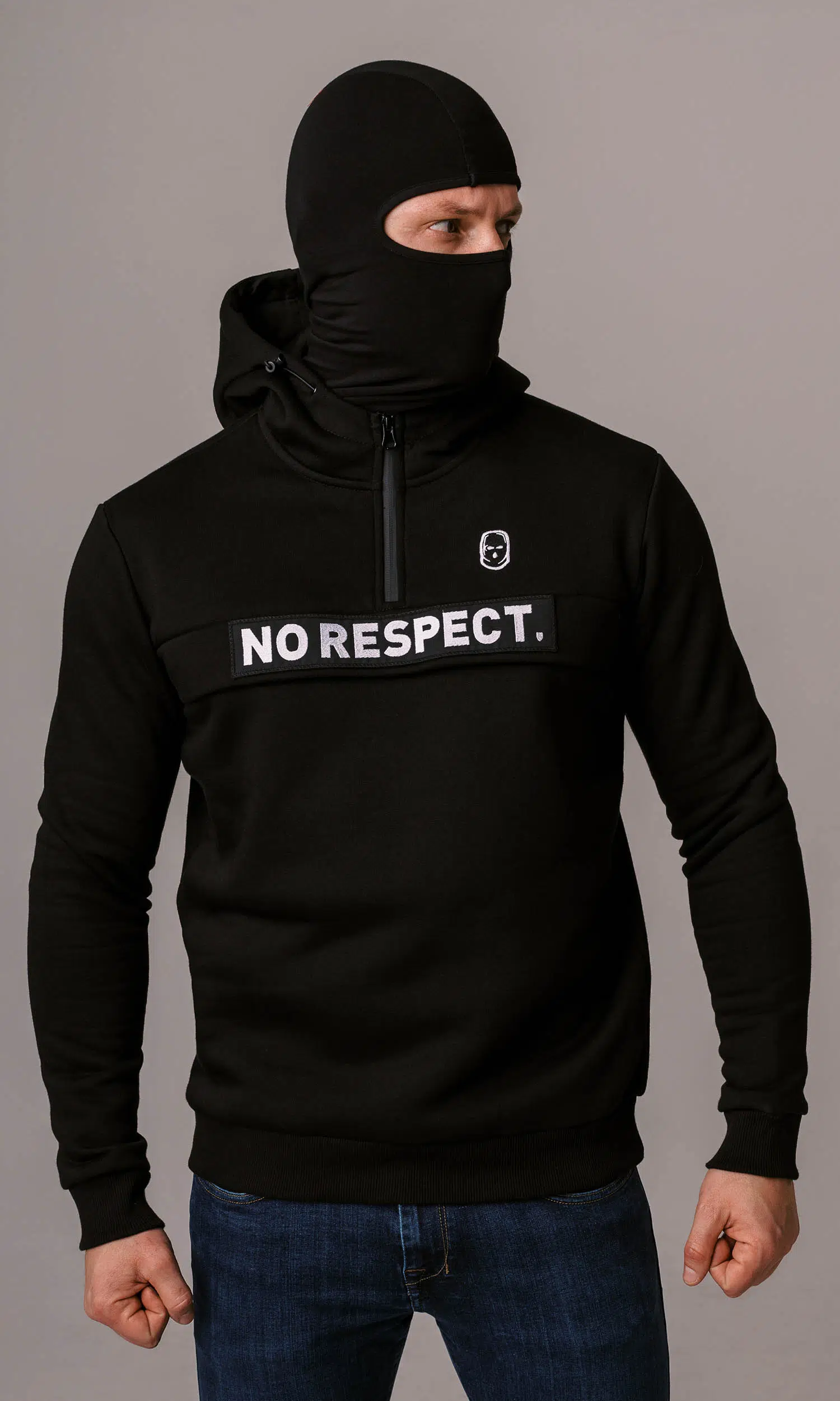 PG WEAR | Striker - No Respect | BLACK | DUKSERICA Full Face