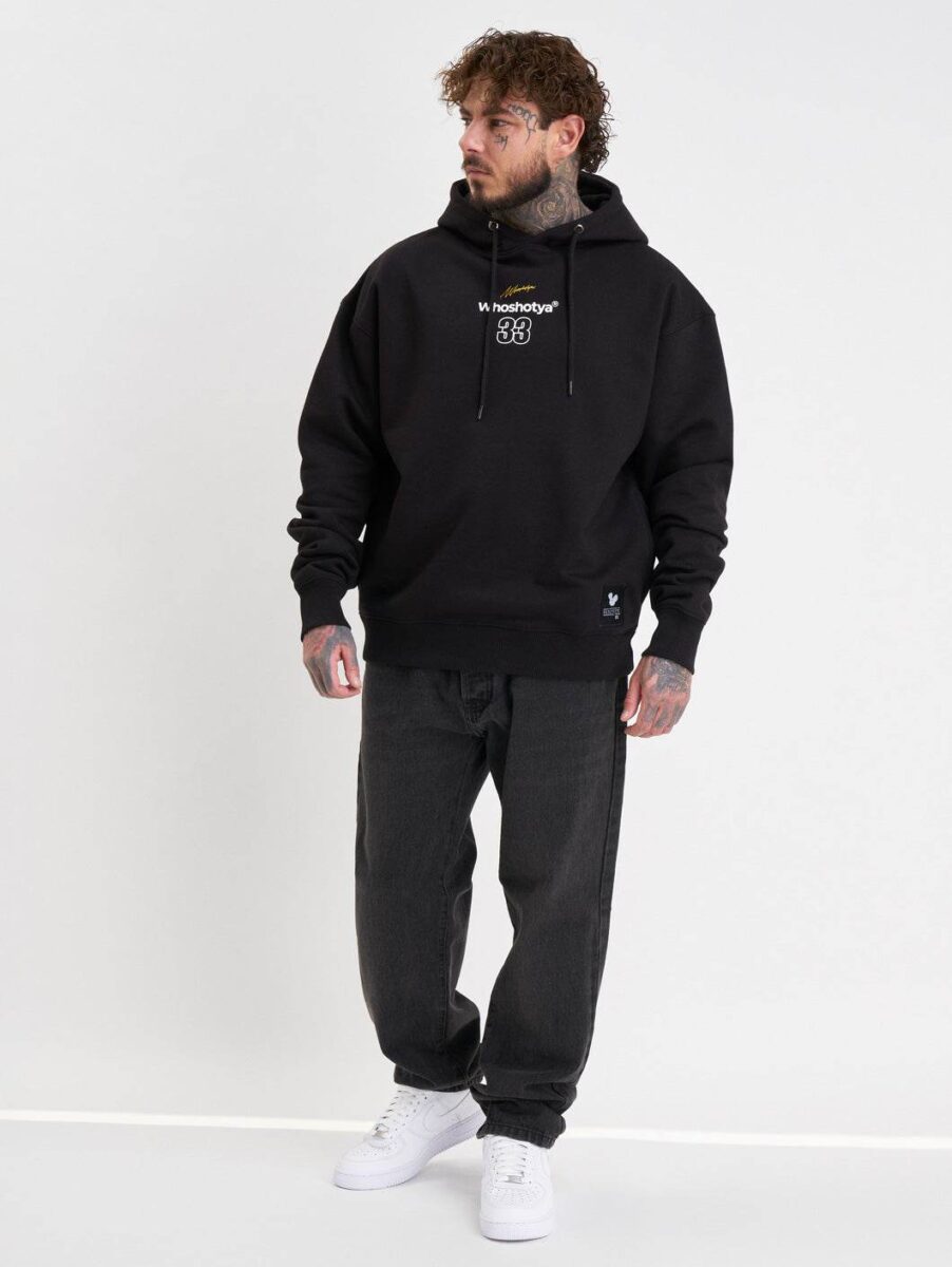 Whoshotya | Solinor Zip | BLACK | Dukserica Oversize